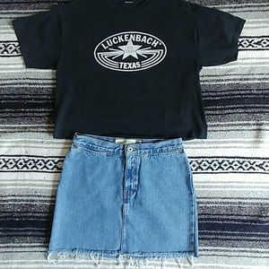 ON HOLD: Luckenbach crop top and vintage GAP skirt